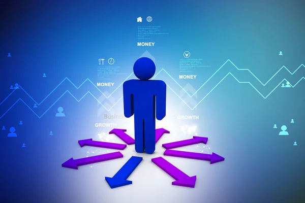 Выбор правильного направления . — стоковое фото
