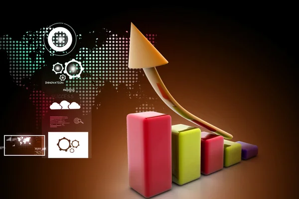 Gráfico empresarial — Fotografia de Stock