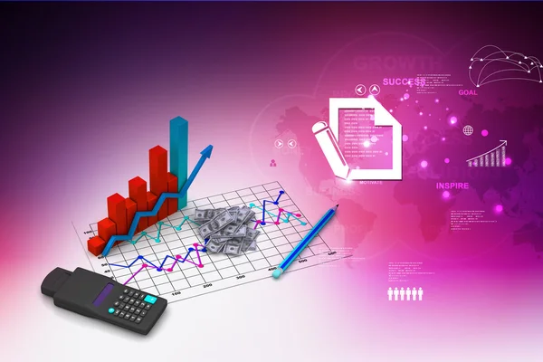 Gráfico empresarial — Fotografia de Stock