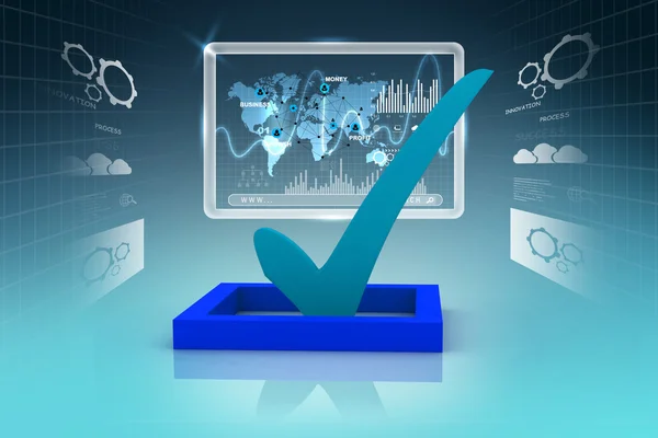 3d multi use check box with check