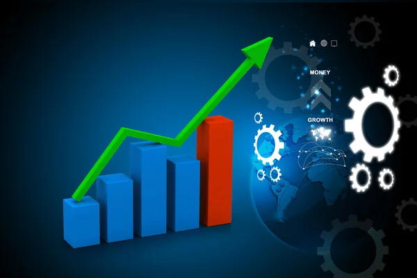 Wykres działalności gospodarczej — Zdjęcie stockowe