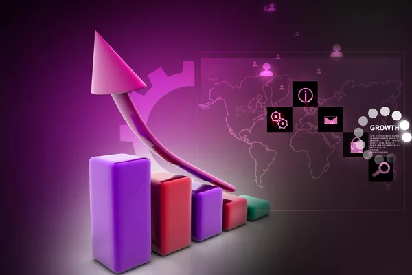 Business growth graph — Stock Photo, Image