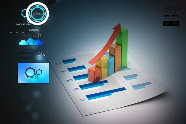 Grafico di crescita aziendale — Foto Stock