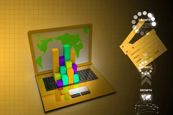 Gráfico en ordenador — Foto de Stock