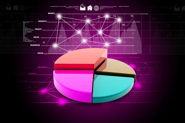 Kuchendiagramm — Stockfoto