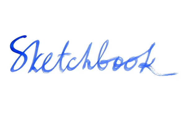 Sketchbook Lettering White Background Typography Covers Notebooks Sketchbooks — Stock Photo, Image