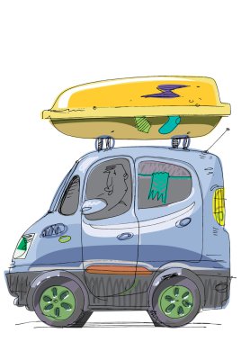 turist vancar - çizgi film