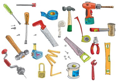 araç kümesi - cartoon