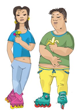 Roller buz pateni gençler