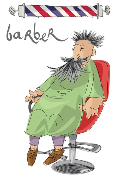 Barbearia - desenho animado —  Vetores de Stock