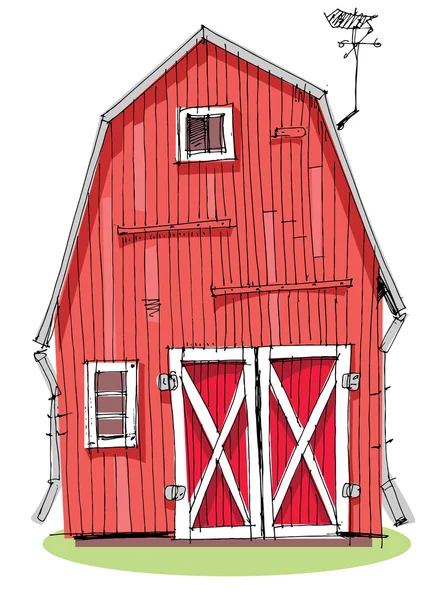 Traditional barn - cartoon — Stock Vector