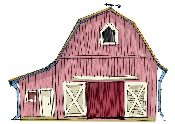 granero tradicional - dibujos animados — Vector de stock © iralu1 #88310476