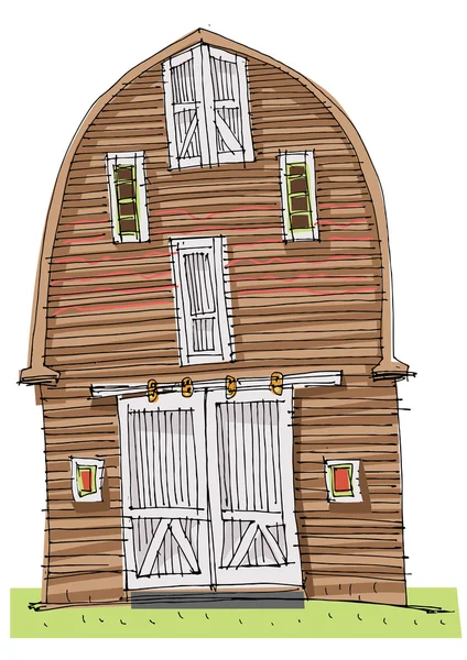 Dibujos: granero dibujo | granero tradicional - dibujos animados