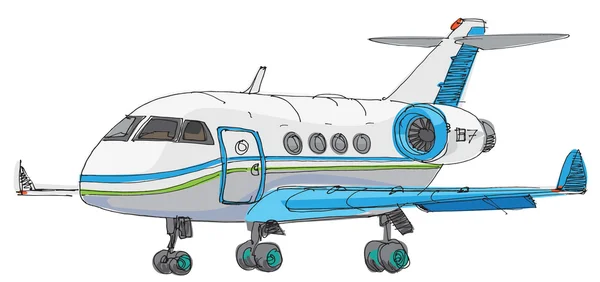 Jet flygplan - cartoon — Stock vektor