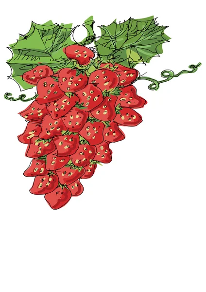 Fresas rojas aisladas — Archivo Imágenes Vectoriales