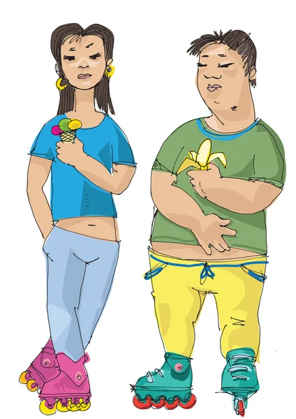 Roller buz pateni gençler