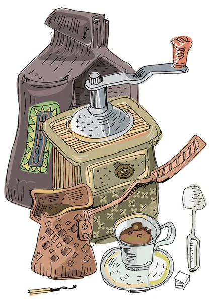 Menu machine à café — Image vectorielle