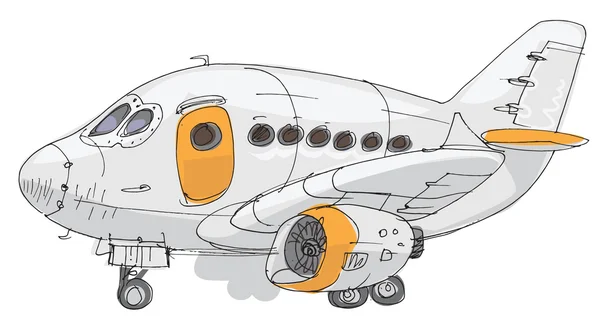 Proudový letoun - kreslený — Stockový vektor