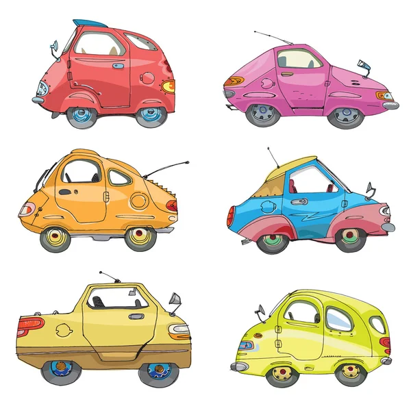 Set di auto disegnate — Vettoriale Stock