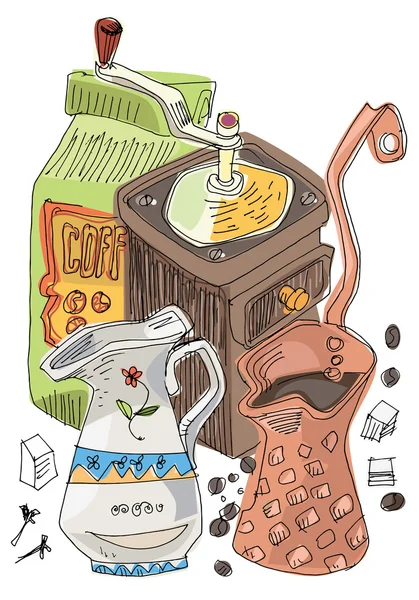 Menú máquina de café — Vector de stock