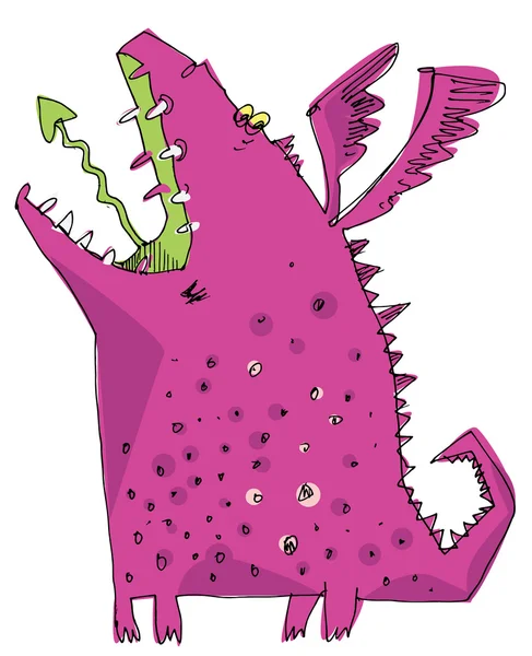 Странный и смешной дракон — стоковый вектор