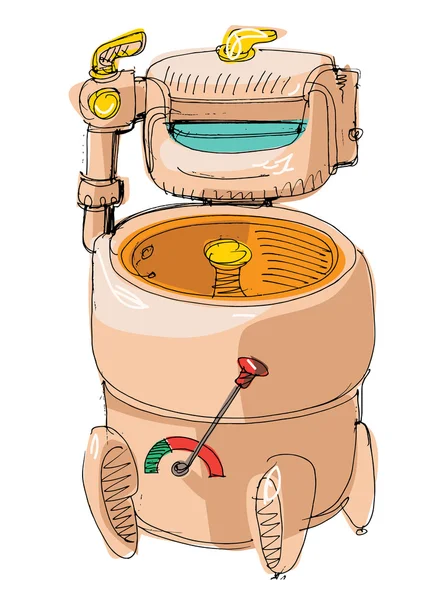 ビンテージの洗濯機 — ストックベクタ