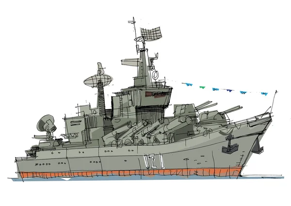 Buque de guerra imágenes de stock de arte vectorial | Depositphotos