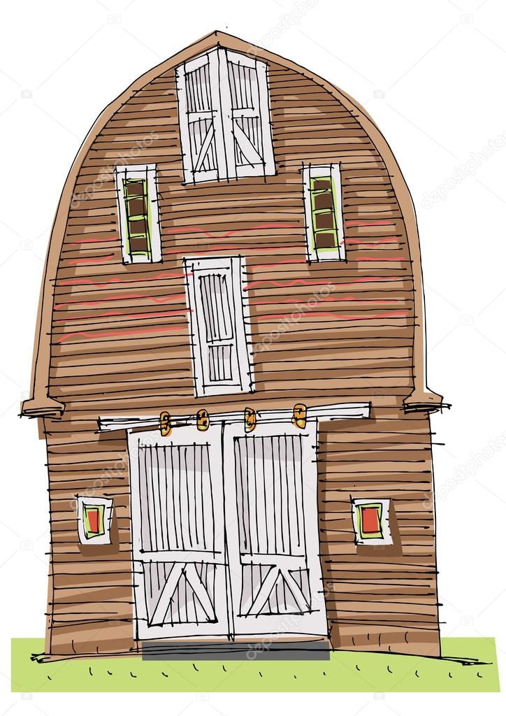 Traditional barn - cartoon Stock Vector Image by ©iralu1 #88310904 Traditional barn - cartoon Stock Vector Image by ©iralu1 #88310904