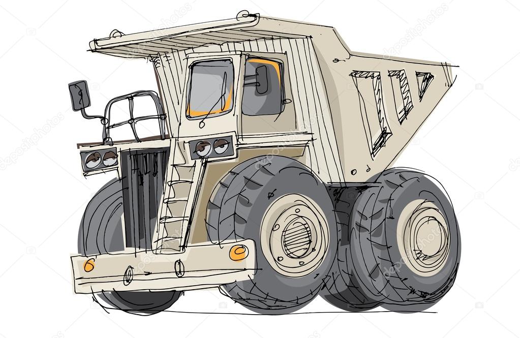heavy duty truck - cartoon