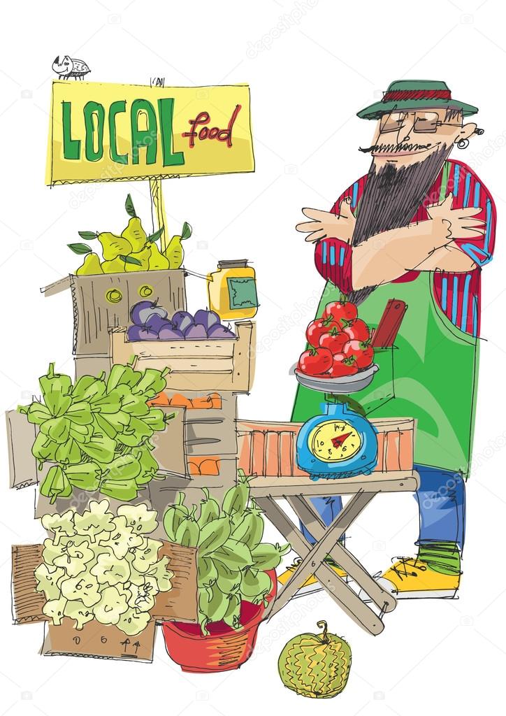 vendor of locally grown produce