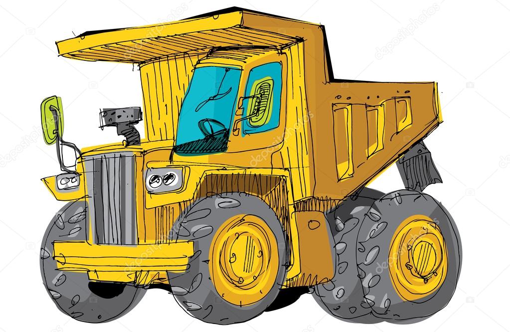 heavy duty truck - cartoon