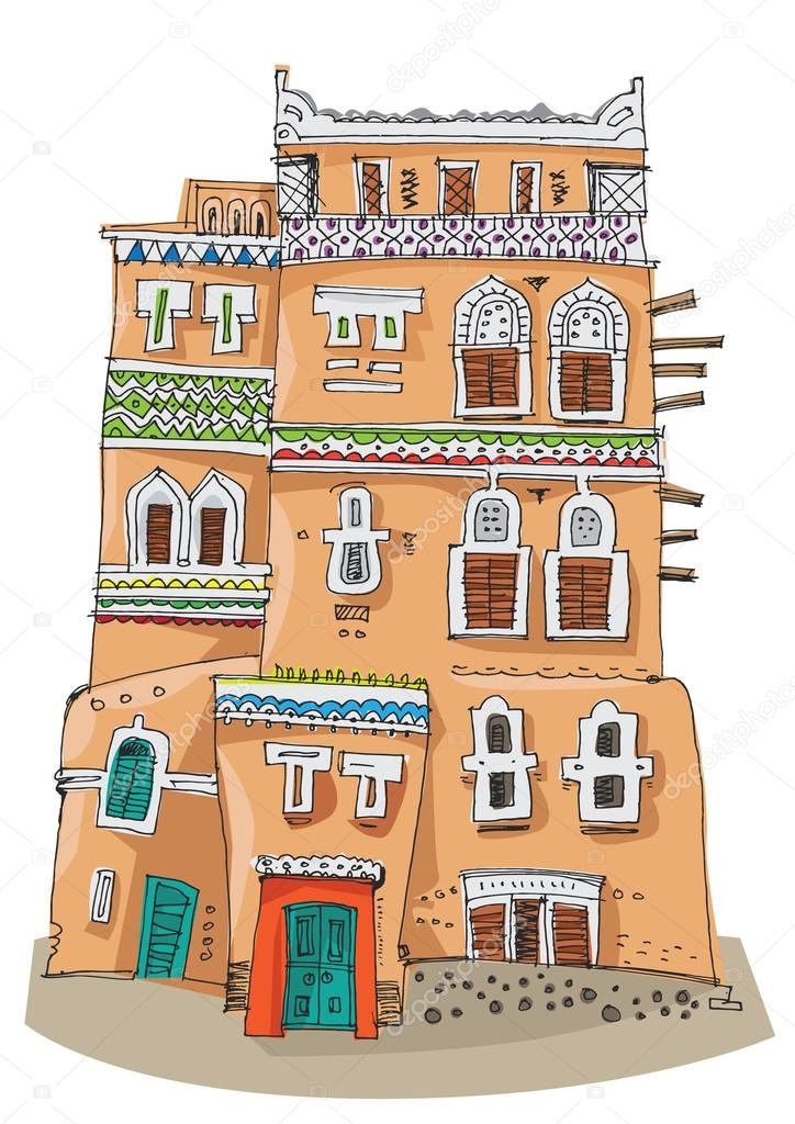 Traditional architecture in Sana'a, Yemen