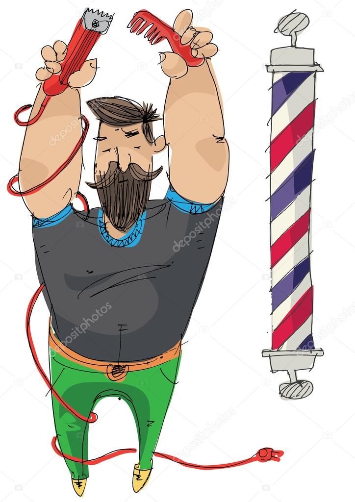 barber shop - cartoon