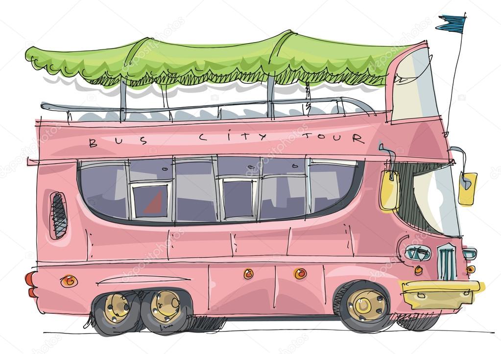 double decker tourist bus