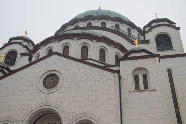 Templo Santa Sava Belgrado Mármore Religião Ortodoxa Balcânica Dos Maiores — Fotografia de Stock