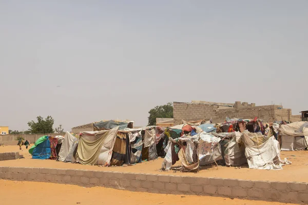 Campamento Refugiados Idp Desplazados Internos Que Refugian Del Conflicto Armado — Foto de Stock