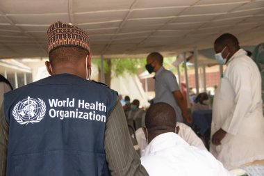 World Health Organization (WHO) mass vaccination campaign in Africa for Covid-19 epidemic world outbreak, systematic immunization of children and adults