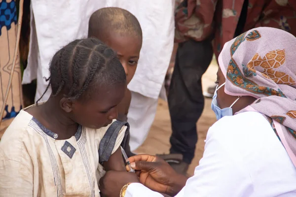 Egészségügyi Világszervezet Who Tömeges Vakcinázási Kampány Afrikában Covid Világjárvány Kitöréséért — Stock Fotó