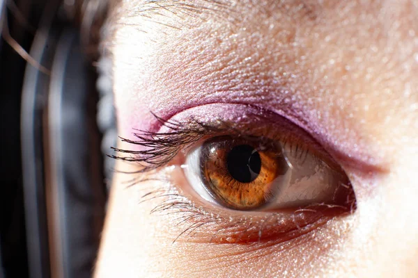 Close up of womans eye with makeup — Stock Photo, Image