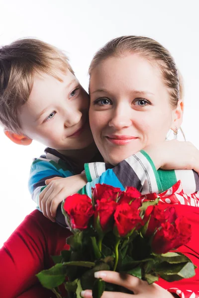 Close up de mãe e filho — Fotografia de Stock