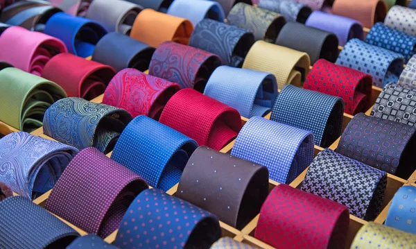 Renkli kravat koleksiyonu — Stok fotoğraf