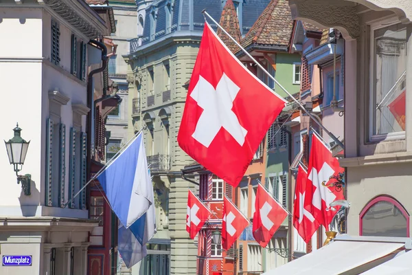 Schweiziska Nationaldagen i Zürich — Stockfoto