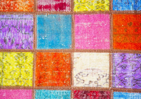 Färgglada crazy quilt — Stockfoto