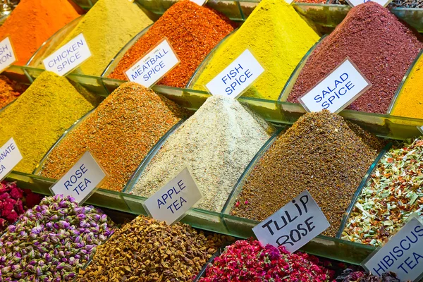 Marknaden för kryddor och teer — Stockfoto