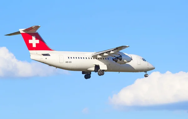 Swiss Air Avro Rj100 — Zdjęcie stockowe