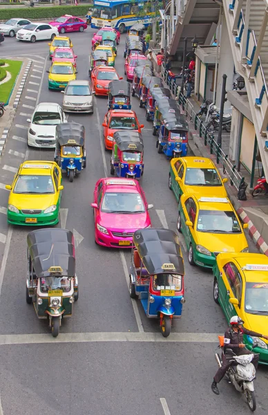 Trafikkork i Bangkok – stockfoto