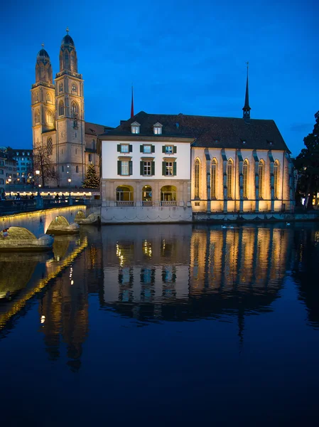 "Grossmunster" cathedral in Zurich — Stock Photo, Image