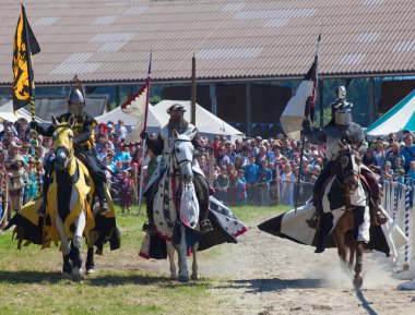  at eylem için hazır şövalye zırh erkekler