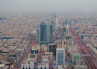 Riyad şehrin havadan görünümü