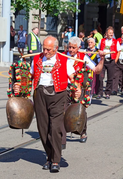 Schweiziska nationaldagen parad i Zürich — Stockfoto